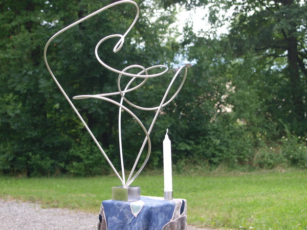 "Tanz" Skulptur  Edelstahl geschliffen und poliert