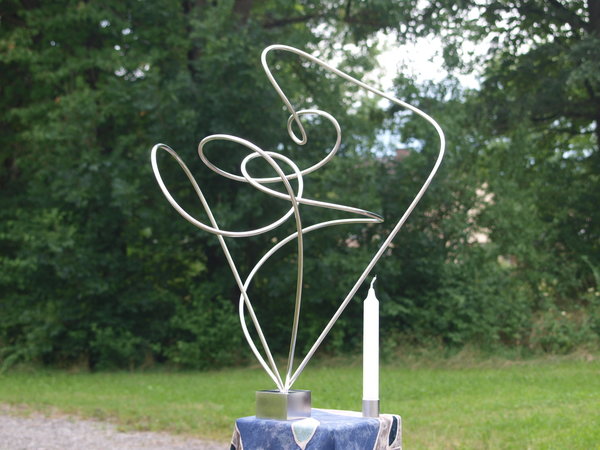 "Tanz" Skulptur  Edelstahl geschliffen und poliert
